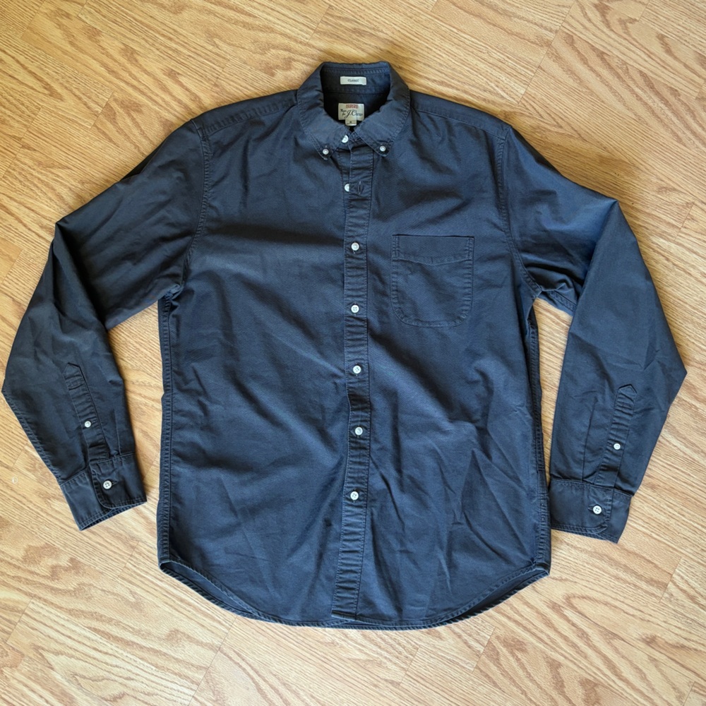 J.Crew Classic All Cotton Oxford Men's Shirt Dark Gray Size Medium